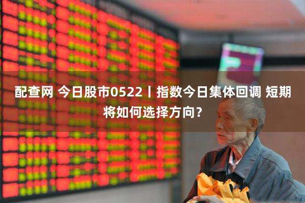 配查网 今日股市0522丨指数今日集体回调 短期将如何选择方向？