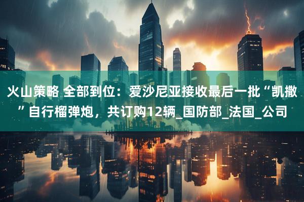 火山策略 全部到位：爱沙尼亚接收最后一批“凯撒”自行榴弹炮，共订购12辆_国防部_法国_公司