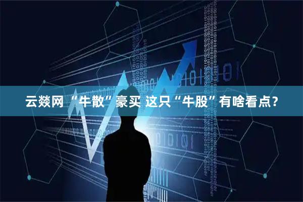 云燚网 “牛散”豪买 这只“牛股”有啥看点?